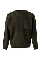 Sweter mundurowy khaki - L