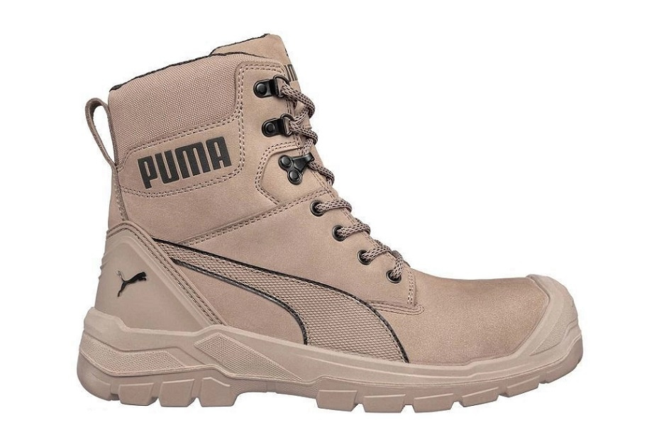Męskie buty robocze Puma Conquest Stone High S3 widok z boku
