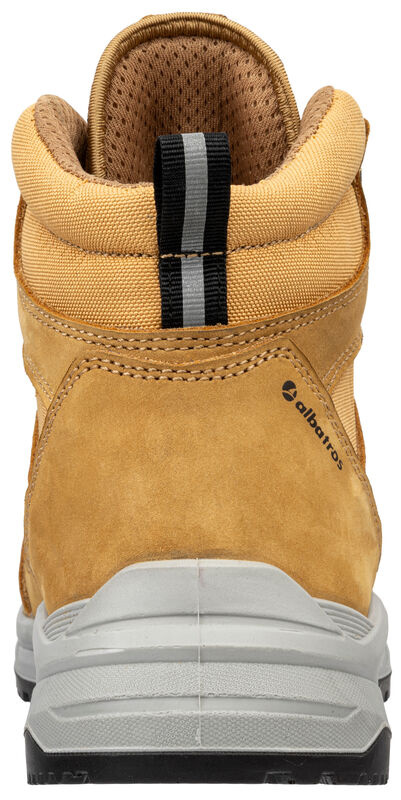 Buty robocze Albatros Vector Wheat S3 63.741.0 - widok z góry na cholewkę, język i sznurowadła