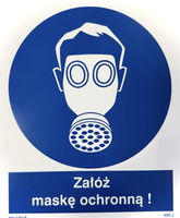 Znak stosuj maskę ochronną 225X275 423 J-01