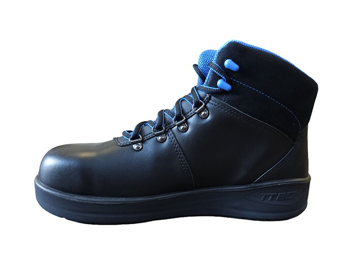 Czarne trzewiki Atlas Thermotech 800 S3 rozmiar 43 zbliżenie na cholewkę i sznurowanie