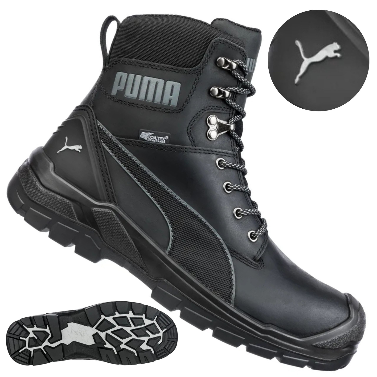 Buty Puma Conquest Blk Ctx High S3 komplet widok ogólny