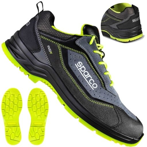 Buty robocze Sparco Indy Texas 07538 GSGF S1P 41 widok podeszwy Flexgrip+ z bieżnikiem