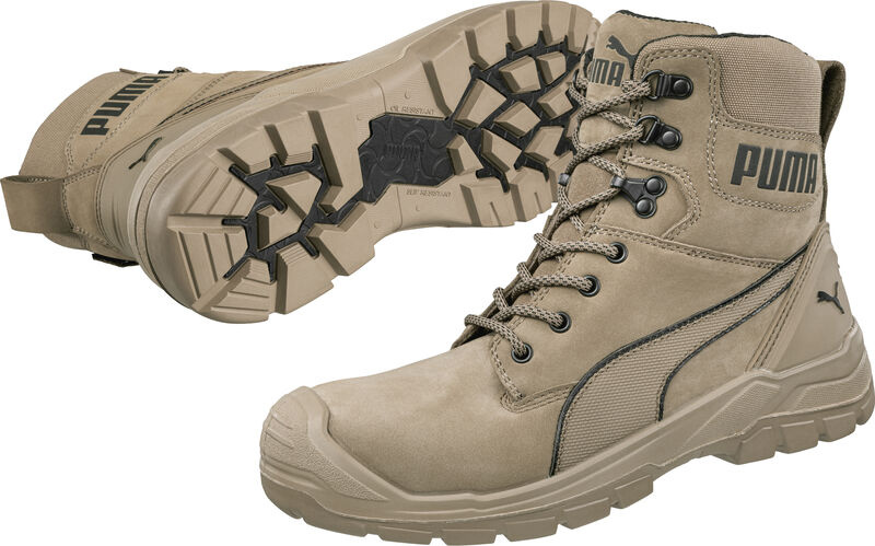 Buty Puma Conquest Stone High S3 63.074.0 – para butów roboczych w beżowym kolorze