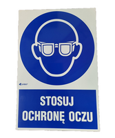 ZNAK STOSUJ OCHRONĘ OCZU 225X275