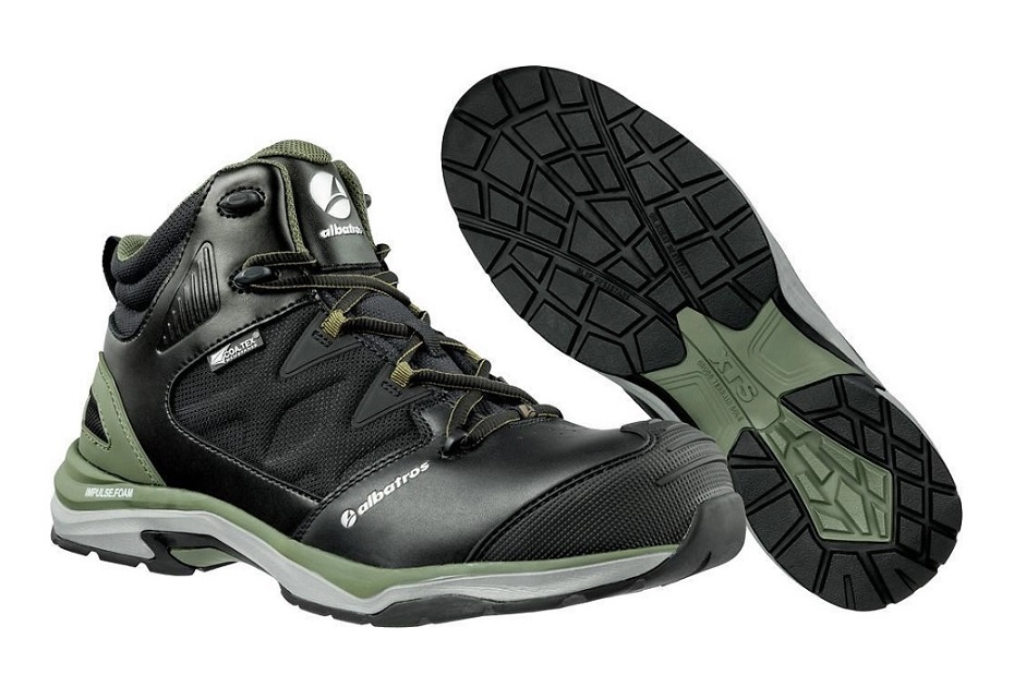 Buty robocze Albatros Ultratrail Olive S3 widok z różnych perspektyw