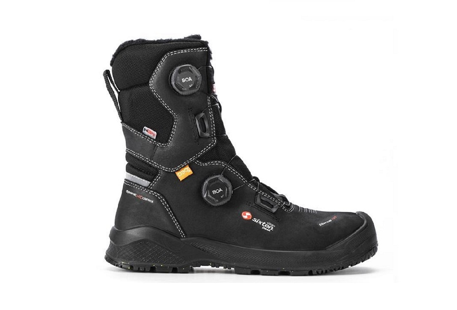 Zimowe buty ochronne Sixton Tenace widok z boku prezentujący wysoką cholewkę