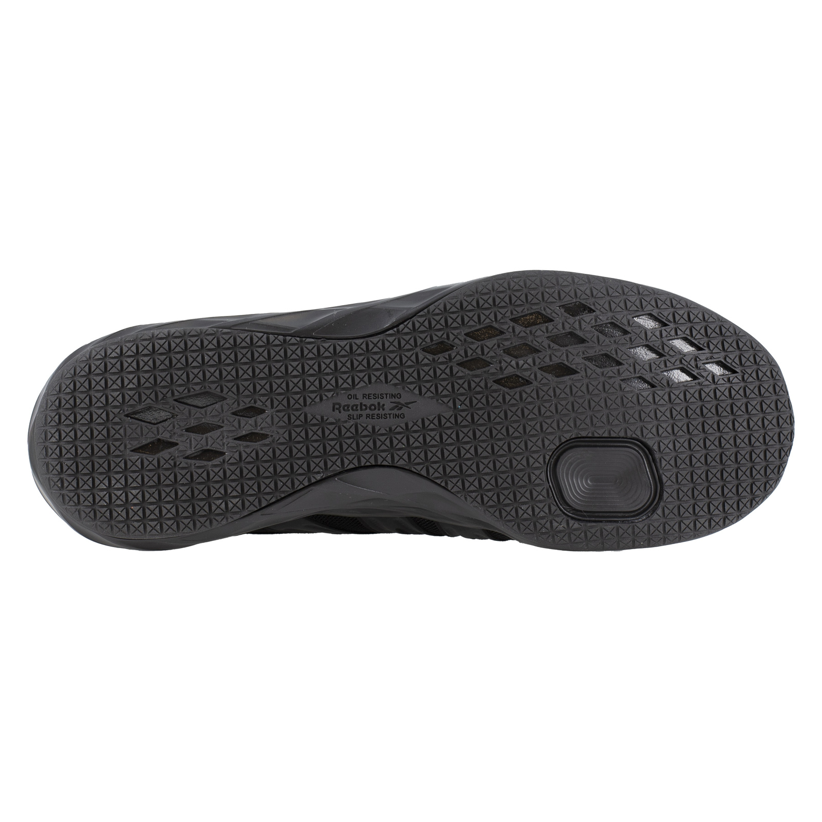 Antypoślizgowa gumowa podeszwa butów roboczych Reebok IB2230 OB 46 widok od spodu