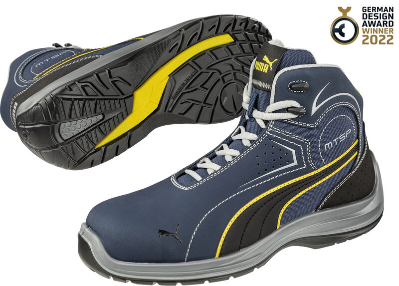 Zastosowanie trzewików Puma Touring Blue Mid SB podczas pracy przy samochodzie