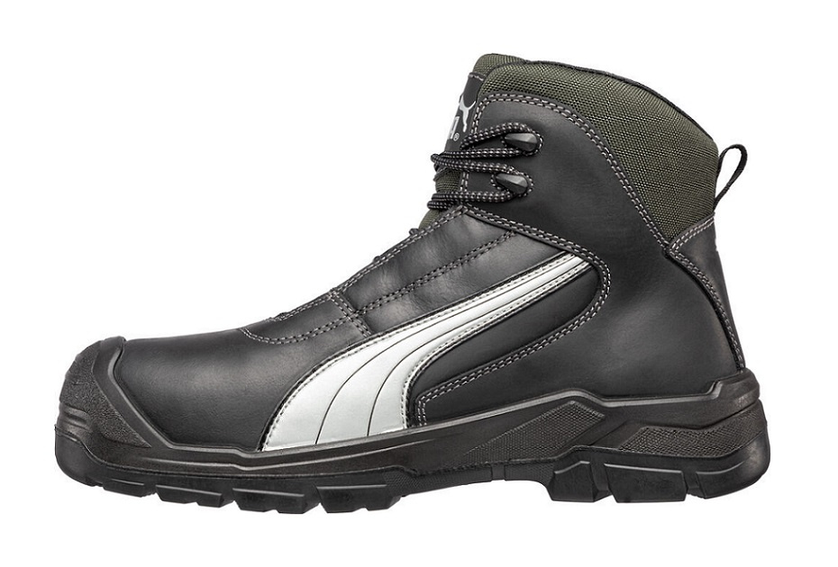 Trzewiki ochronne Puma Cascades Mid S3 63.021.0 rozmiar 41 widok wewnętrznej strony cholewki z materiałowym kołnierzem