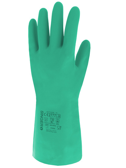 Rękawice robocze nitrylowe chemiczne NIT1538 - 7