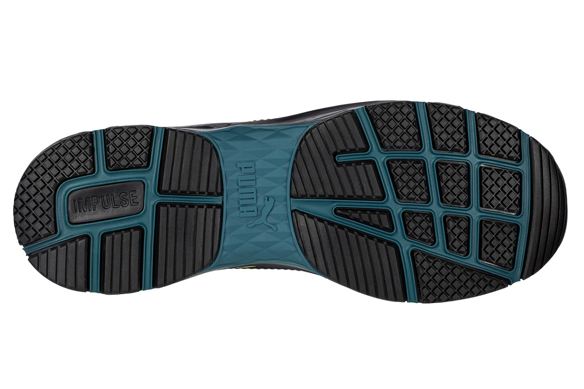 Podeszwa butów ochronnych PUMA Fuse Knit Low S1P z bieżnikiem antypoślizgowym