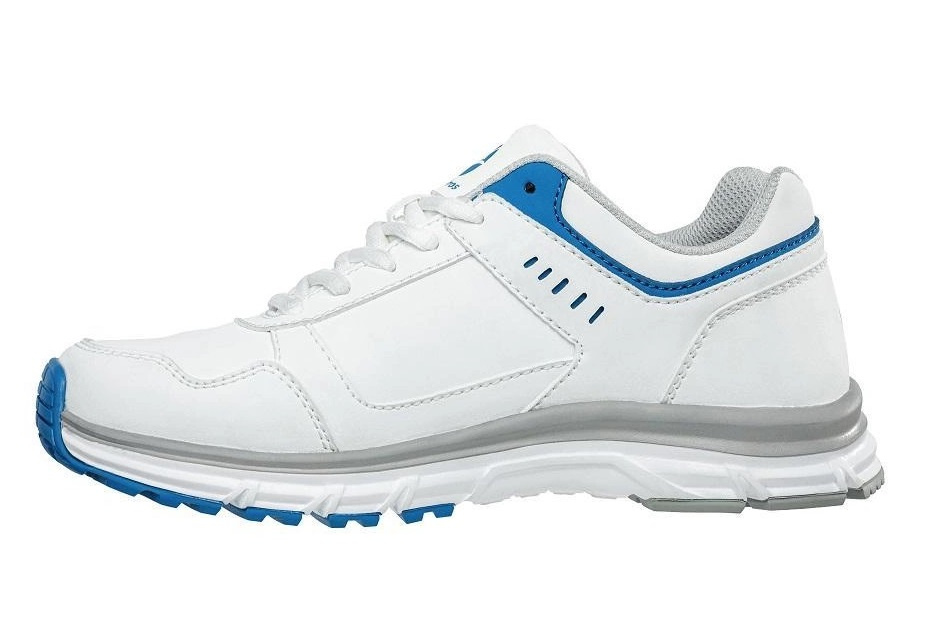Buty robocze Albatros Whiz ST White O2 - widok wewnętrzny cholewki i system sznurowania