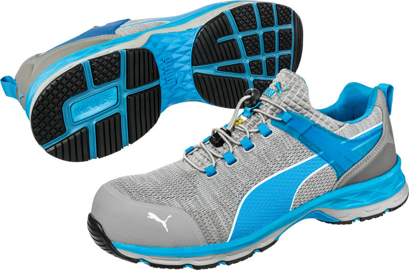 Para półbutów Puma Xcite Grey Low S1P 64.386.0 widok z góry i od spodu