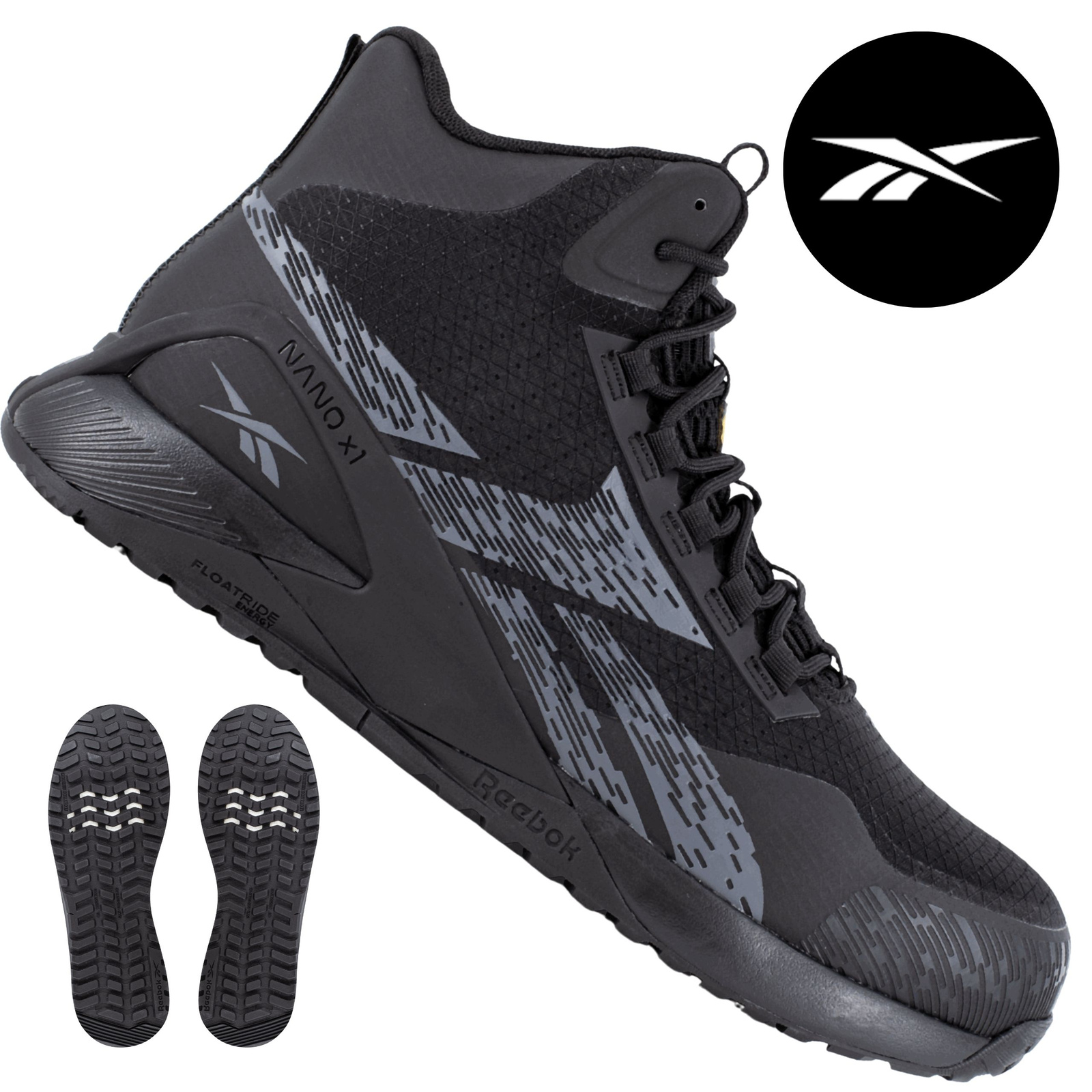 Podeszwa antypoślizgowa butów roboczych Reebok IB3484 S3S z agresywnym bieżnikiem