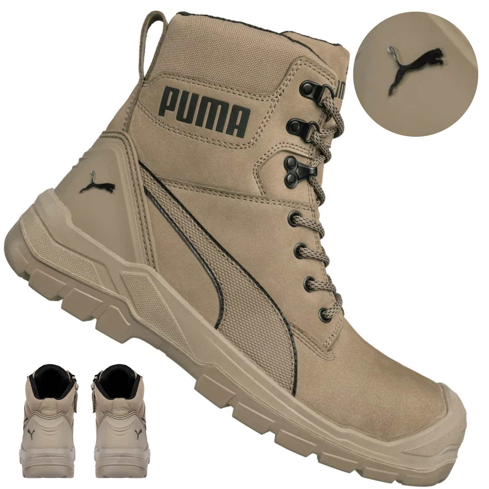 Buty Puma Conquest Stone High S3 63.074.0 prezentacja całej pary
