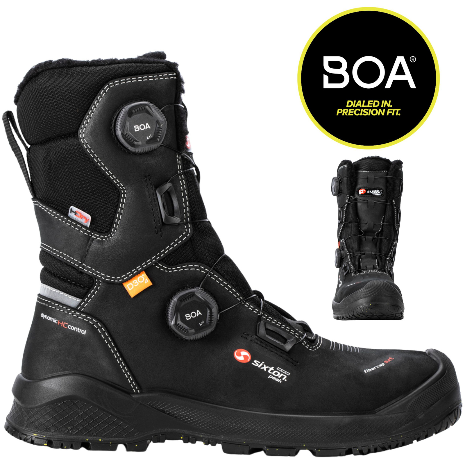Buty Sixton Tenace z systemem BOA i logotypem, widok z boku