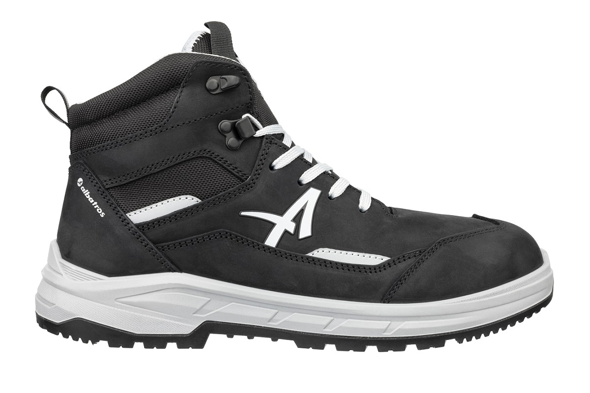 Buty robocze Albatros Vector Blk S3 63.730.0 - widok boczny czarnych trzewików