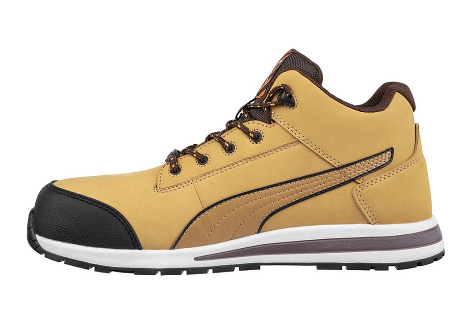 Trzewiki ochronne Puma Dash Wheat Miid S3 63.318.0 widok od wewnątrz