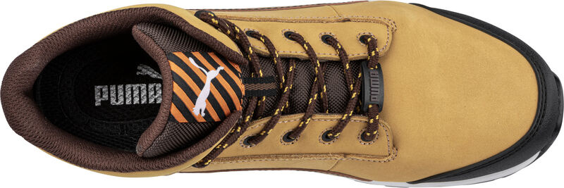 Para butów Puma Dash Wheat Miid S3 63.318.0 widok ogólny obu trzewików ochronnych