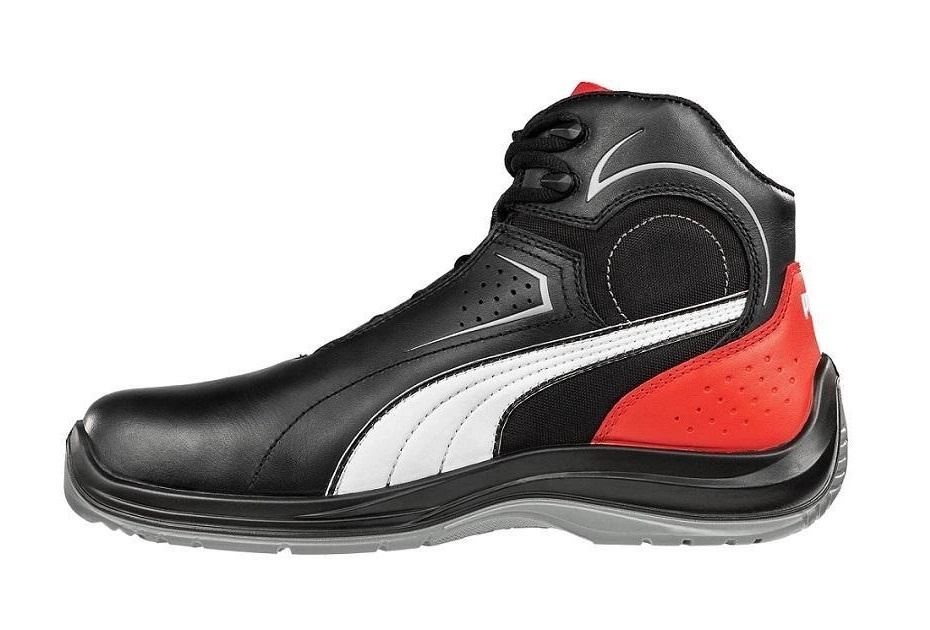 Podeszwa buta Puma Touring Black Mid S3 z systemem MTSP oraz głębokim bieżnikiem antypoślizgowym